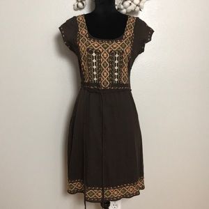 🎃 Lucky Brand Embroidered Peasant Dress